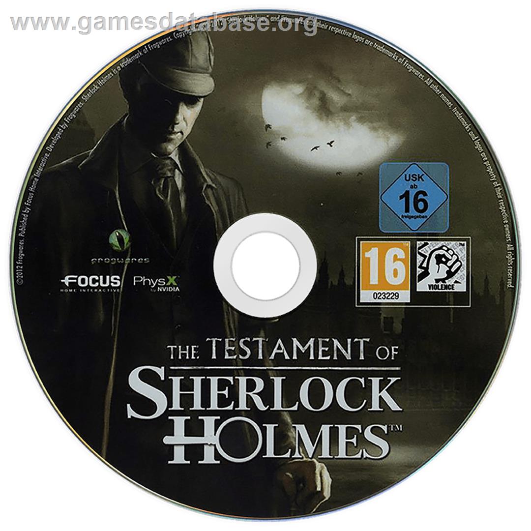 The Testament of Sherlock Holmes - Microsoft Windows - Artwork - Disc