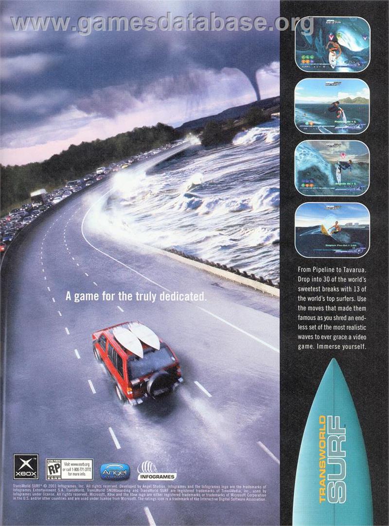 TransWorld SURF - Microsoft Xbox - Artwork - Advert