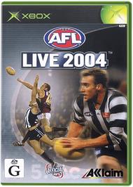 Box cover for AFL Live 2004 on the Microsoft Xbox.