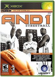Box cover for AND 1 Streetball on the Microsoft Xbox.