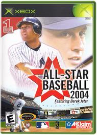 Box cover for All-Star Baseball 2004 on the Microsoft Xbox.
