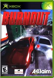 Box cover for Burnout on the Microsoft Xbox.