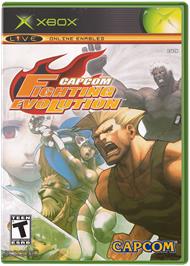 Box cover for Capcom Fighting Evolution on the Microsoft Xbox.