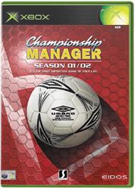 Box cover for Championship Manager: Season 01/02 on the Microsoft Xbox.