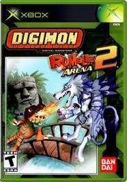 Box cover for Digimon Rumble Arena 2 on the Microsoft Xbox.