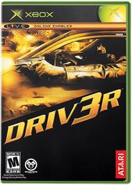 Box cover for Driv3r on the Microsoft Xbox.