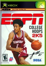 Box cover for ESPN College Hoops 2K5 on the Microsoft Xbox.