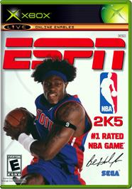 Box cover for ESPN NBA 2K5 on the Microsoft Xbox.