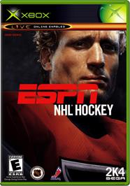 Box cover for ESPN NHL Hockey on the Microsoft Xbox.
