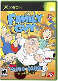 Box cover for Family Guy Video Game on the Microsoft Xbox.
