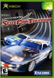Box cover for GrooveRider:  Slot Car Thunder on the Microsoft Xbox.
