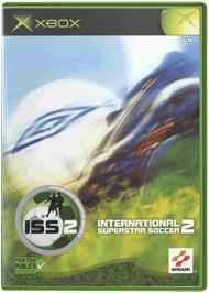 Box cover for International Superstar Soccer 2 on the Microsoft Xbox.