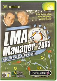 Box cover for LMA Manager 2003 on the Microsoft Xbox.