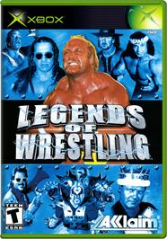 Box cover for Legends of Wrestling on the Microsoft Xbox.