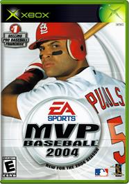 Box cover for MVP Baseball 2004 on the Microsoft Xbox.