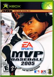 Box cover for MVP Baseball 2005 on the Microsoft Xbox.