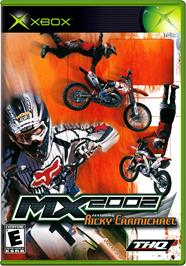 Box cover for MX 2002 featuring Ricky Carmichael on the Microsoft Xbox.