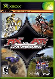 Box cover for MX vs. ATV Unleashed on the Microsoft Xbox.