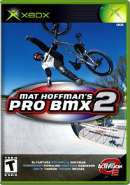 Box cover for Mat Hoffman's Pro BMX 2 on the Microsoft Xbox.