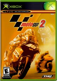 Box cover for MotoGP 2 on the Microsoft Xbox.