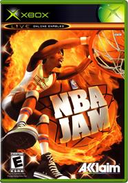 Box cover for NBA Jam on the Microsoft Xbox.