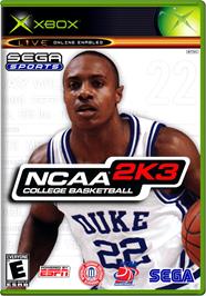 Box cover for NCAA College Basketball 2K3 on the Microsoft Xbox.