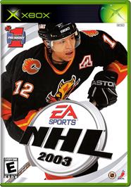 Box cover for NHL 2003 on the Microsoft Xbox.