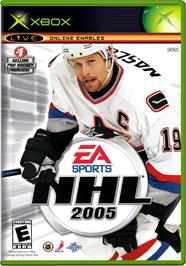 Box cover for NHL 2005 on the Microsoft Xbox.