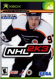 Box cover for NHL 2K3 on the Microsoft Xbox.