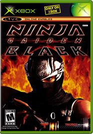 Box cover for Ninja Gaiden Black on the Microsoft Xbox.