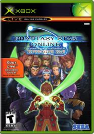 Box cover for Phantasy Star Online Episode I & 2 on the Microsoft Xbox.