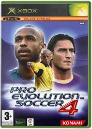 Box cover for Pro Evolution Soccer 4 on the Microsoft Xbox.