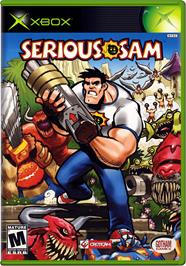 Box cover for Serious Sam on the Microsoft Xbox.
