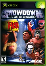 Box cover for Showdown: Legends of Wrestling on the Microsoft Xbox.