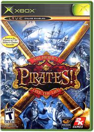 Box cover for Sid Meier's Pirates on the Microsoft Xbox.