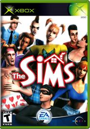 Box cover for Sims on the Microsoft Xbox.