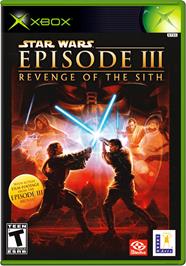 Box cover for Star Wars: Episode III - Revenge of the Sith on the Microsoft Xbox.