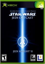 Box cover for Star Wars: Jedi Knight II - Jedi Outcast on the Microsoft Xbox.