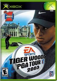 Box cover for Tiger Woods PGA Tour 2003 on the Microsoft Xbox.