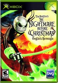 Box cover for Tim Burton's The Nightmare Before Christmas: Oogie's Revenge on the Microsoft Xbox.