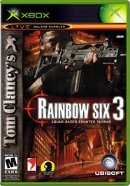 Box cover for Tom Clancy's Rainbow Six 3: Raven Shield on the Microsoft Xbox.