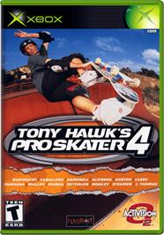 Box cover for Tony Hawk's Pro Skater 4 on the Microsoft Xbox.