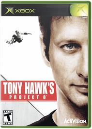 Box cover for Tony Hawk's Project 8 on the Microsoft Xbox.