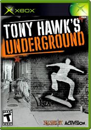 Box cover for Tony Hawk's Underground on the Microsoft Xbox.