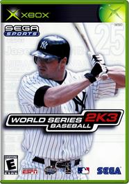 Box cover for World Series Baseball 2K3 on the Microsoft Xbox.