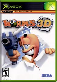 Box cover for Worms 3D on the Microsoft Xbox.