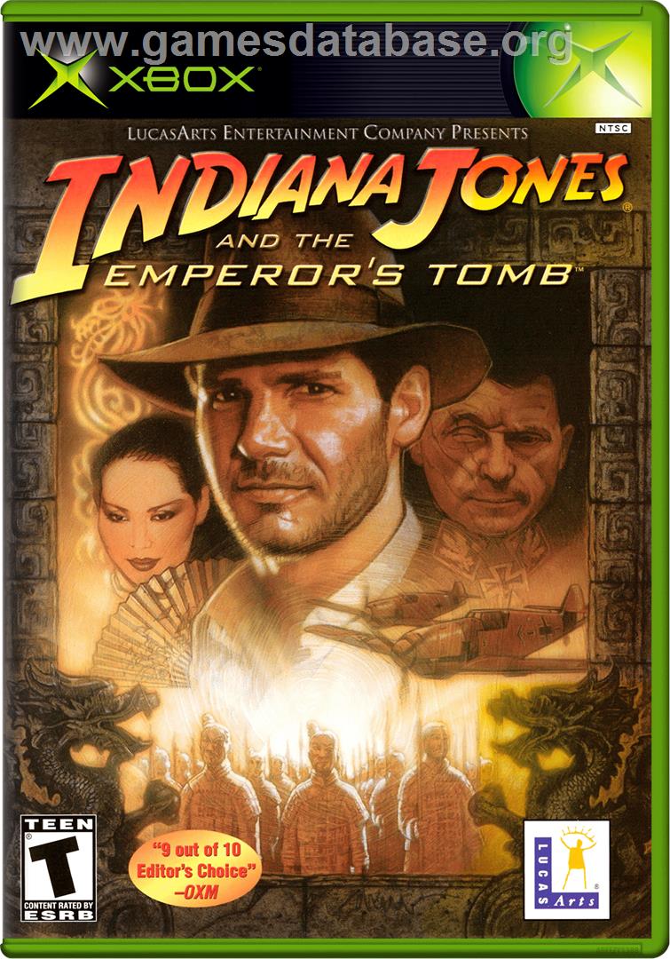 Indiana Jones and the Emperor's Tomb - Microsoft Xbox - Artwork - Box