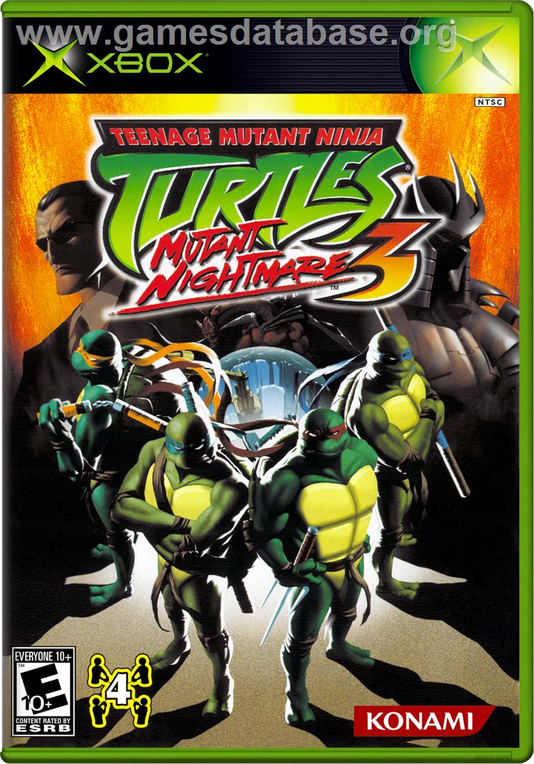 Teenage Mutant Ninja Turtles 3: Mutant Nightmare - Microsoft Xbox - Artwork - Box