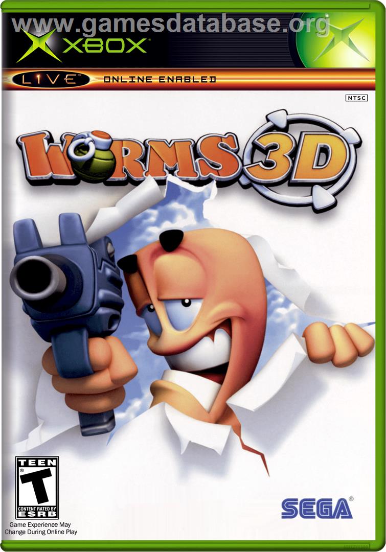 Worms 3D - Microsoft Xbox - Artwork - Box