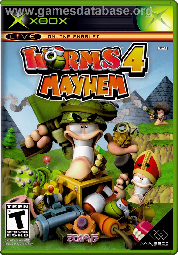 Worms 4: Mayhem - Microsoft Xbox - Artwork - Box